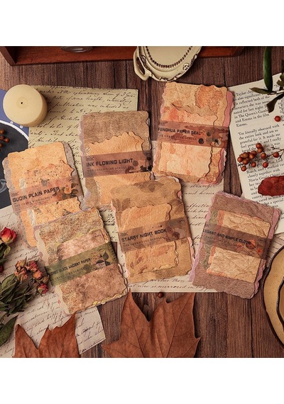 Vintage Doku Tasarımlı Scrapbook Kağıt Seti 28 Parça Genel