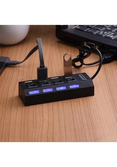 4 Port Usb 2.0 Hub Çoklayıcı Işıklı Usb Çoğaltıcı Switch Port