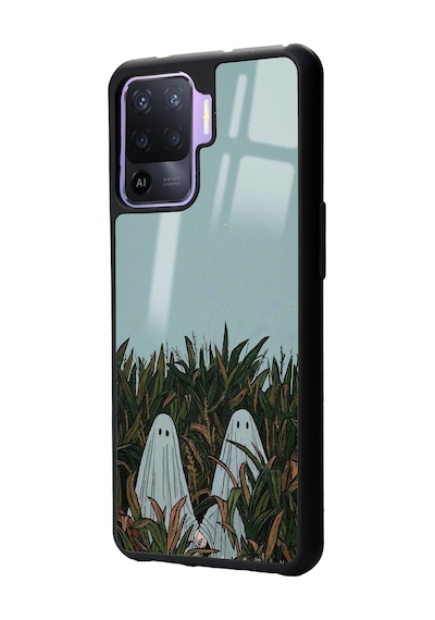 Oppo Reno 5 Lite Casper Tasarımlı Glossy Telefon Kılıfı Siyah