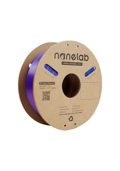 Nanelab Çift Renkli Silk Pla Filament - Mavi - Fuşya - 1.75mm - 1kg