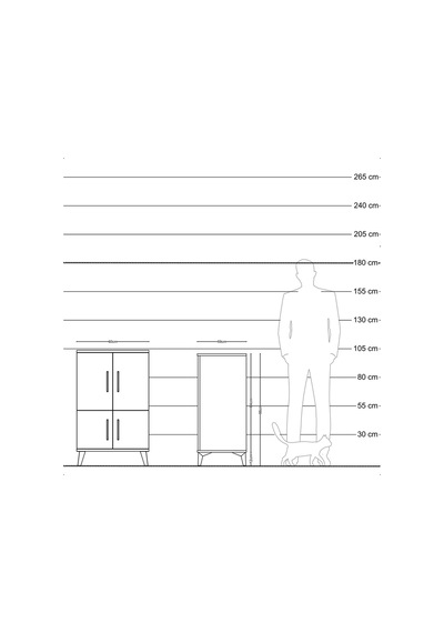 Kronos Komodin 2 Raflı 4 Kapaklı 60x59x96 Antrasit-antrasit Antrasit