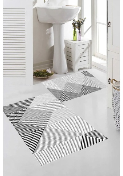 Eliana Home Dijital Baskı 2'li Banyo Paspas Takımı Lna5-sd540 100x60 Ve 60x50 Cm Gri
