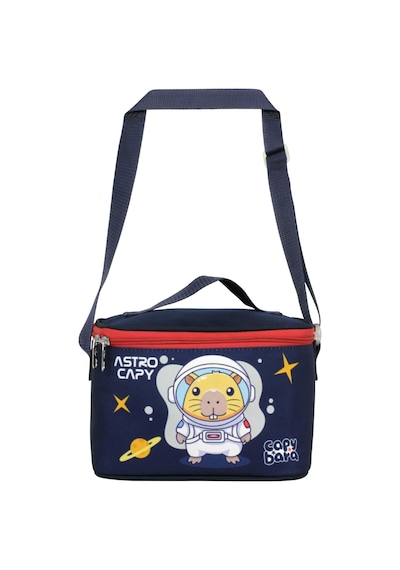 Capybara Erkek Çocuk Isı Yalıtımlı Astronot Beslenme Çantası - Lacivert - Kırmızı - 5228 Çok Renkli
