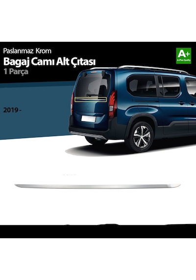 Combo E Bagaj Camı Alt Cıtası Krom 2019 2020 2021 2022 2023