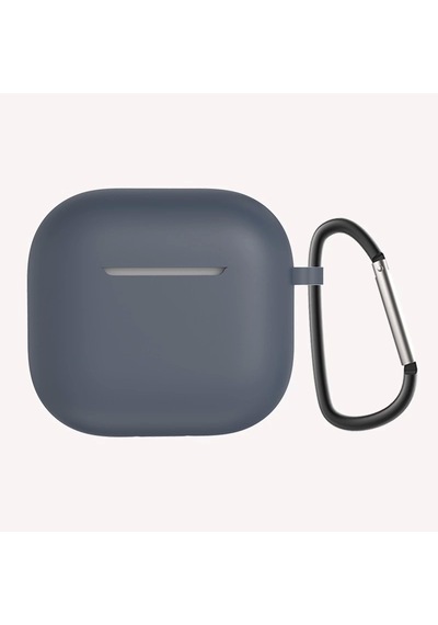 Apple Uyumlu AirPods 4 Kılıfı Silikon Kılıf Şarj Bölümü Tıpalı Soft Yumuşak Kablosuz Şarj Destekli K Lacivert
