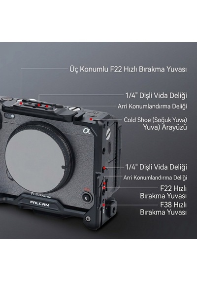 Falcam F22 F38 F50 Quick Release V3 Fx3 Fx30 Uyumlu Modüler Kamera Kafesi Siyah - C00b2823b