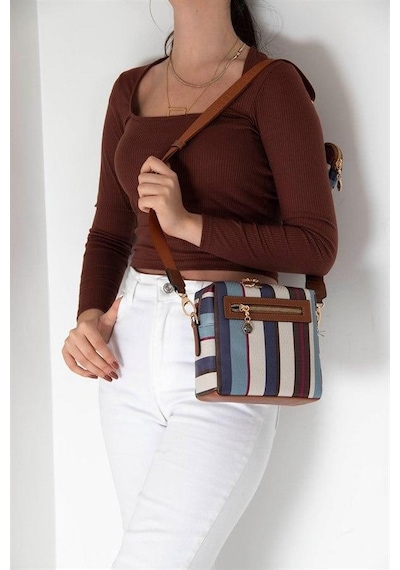 Silver Polo Sp1038 Kadın Çapraz Çanta Ekose Mix-taba
