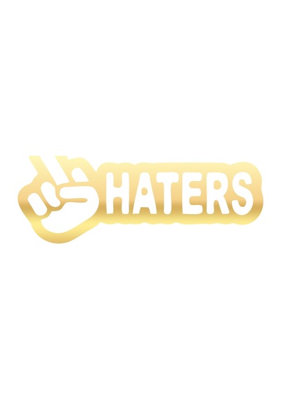 Haters Araba Sticker 17x17 Cm Gold
