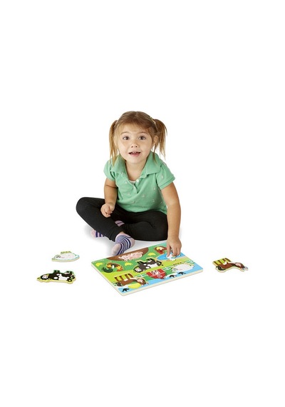 Melissa And Doug Ahşap Tutmalı Yapboz-Çiftlik