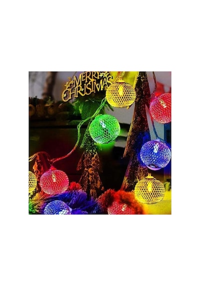 Renkli Metal Top Led Peri Işık 2 Metre Yılbaşı, Oda Ve Masaüstü Dekor Lambası - Bgaledlamba0013 Çok Renkli