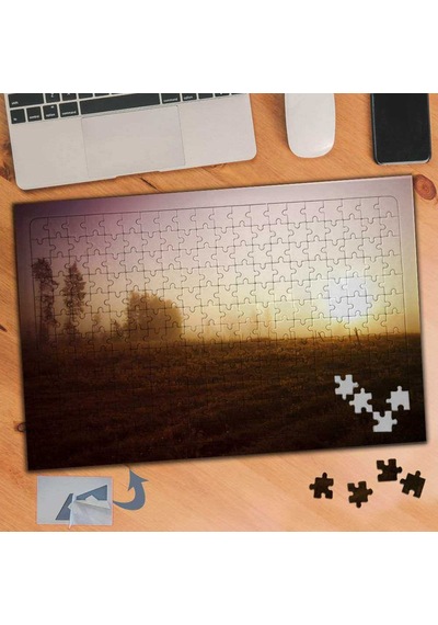 Sisli Gökyüzü - Kırsal Ova 240 Parça Puzzle Yapboz Tablo-820
