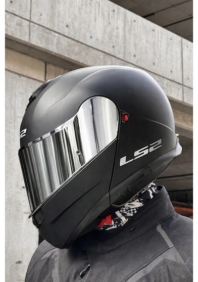 Ls2 Strobe 2 Mat Siyah Kask Gri Vizör Mat Siyah