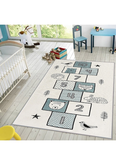Rovigo Home Dijital Baskı Yıkanabilir Kaymaz Taban Çocuk Halısı RVG4024 Çok Renkli