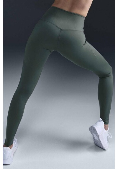 Nike Go Firm Support High Rise Full Length Kadın 6 Cepli Lazer Kesim Antreman Taytı Koyu Yeşil Koyu Yeşil