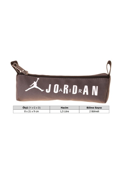 Jordan Air Brooklyn Grey Gri Erkek Çocuk İki Bölmeli Kalem Çantası/kalemlik - Q3183