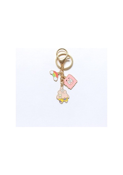 Patrick Ve Sünger Bob Charm Anahtarlık Renkli Renkli