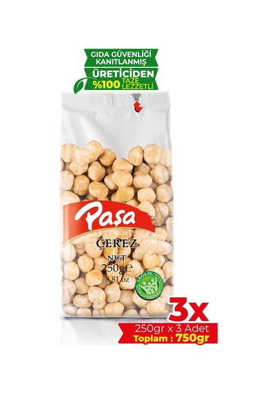 Paşa Kuruyemiş Kavrulmuş Fındık İçi 3 x 250 G