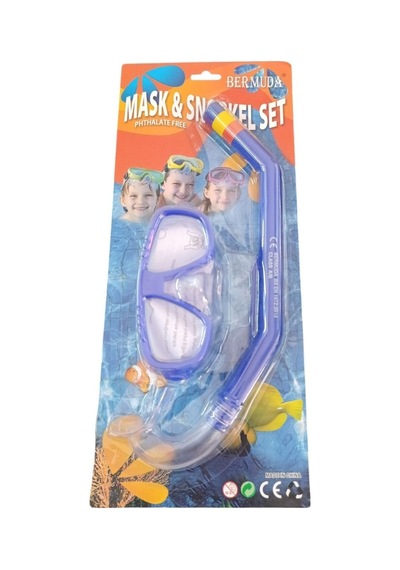 Bermuda Maske Şnorkel Set Ak409-150bc-mavi