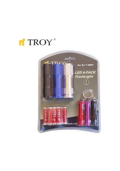 Troy 28901 Led El Feneri Seti 6 Parça N11.5903 Çok Renkli