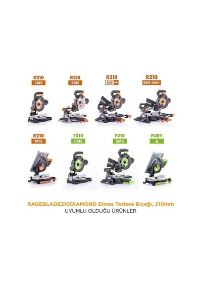 Evolution Rageblade210dıamond Elmas Testere Bıçağı, 210mm