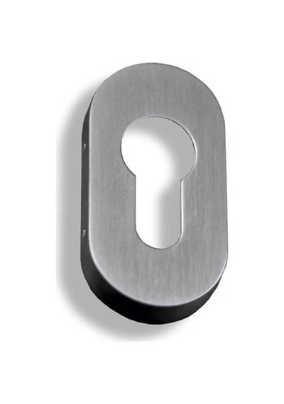 Lockway Paslanmaz Rozet - Oval - Yale Tip