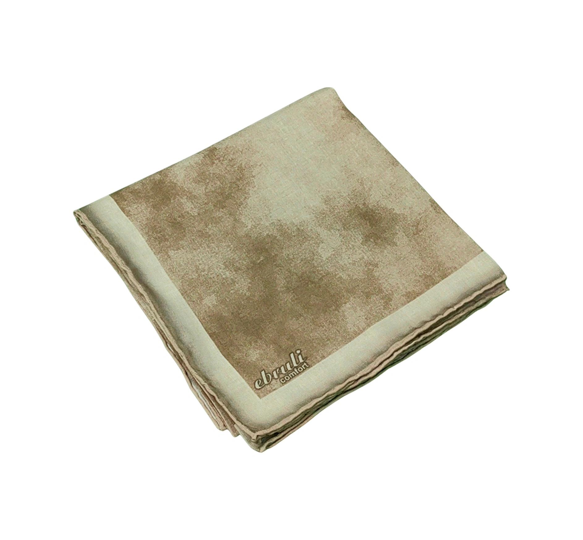 Mim Eşarp Ebruli Soft Pamuklu Desenli Eşarp - 95x95 Cm Gold
