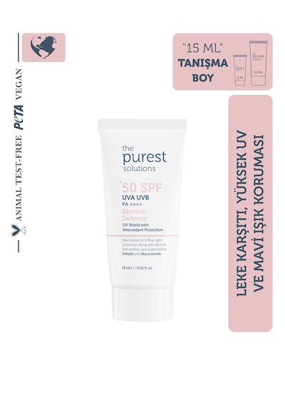Tanışma Boy Cilt Tonu Eşitleyici & Leke Karşıtı Blemish Defense Renkli Güneş Kremi Spf 50 15 Ml