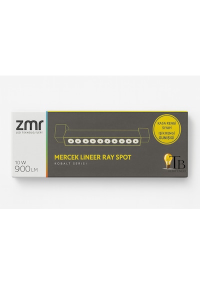 Zmr Mercekli Lineer Ray Spot 10w 900lm Siyah Kasa Lineer Led Ray Aydınlatma Gün Işığı