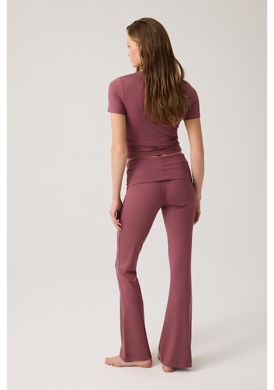 Los Ojos X Melodi Bordo Bedene Oturan Tişört Short Fitted Bordo Bordo