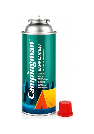 Tub Shop 24 Lü Gaz Kartuşu 24 Adet 220 Gr Kamp Gazı Kartuş Seti Bütan Propan Kamp Gazı Yeşil