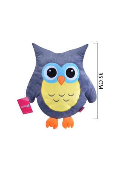 Baykuş Figürlü 35 Cm Yastık Renkli
