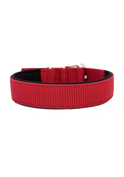 Doggie Konforlu Dokuma El Yapımı Köpek Boyun Tasması 4x52-60cm Kırmızı