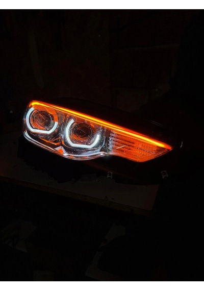 2.5 İnç Düz Bi Xenon Mercek J Model Beyaz Angelli Kapak Set
