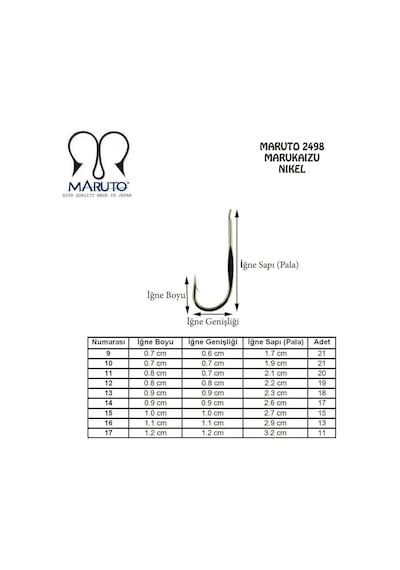 Maruto 2498 Nikel Olta İğnesi 12