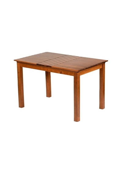 Bahçeme Kaş 80x120 Sabit Ayaklı Ahşap Bahçe Balkon Masası