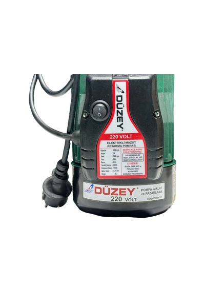 Düzey 220 Volt 1 Inc Dıştan Çıkış Mazot Aktarım Pompa