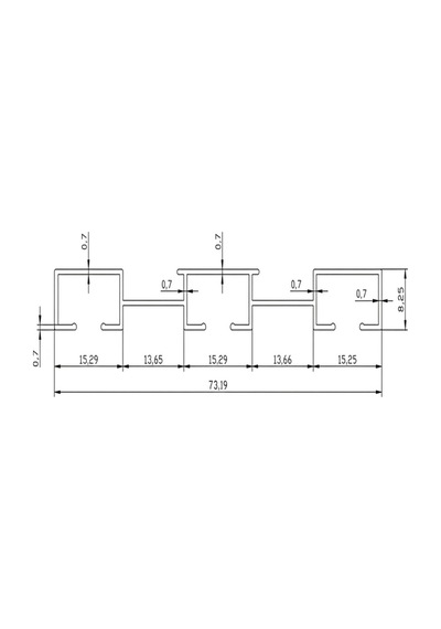 Alüminyum Üç Kanallı Metal Perde Kornişi - Ultra Dayanıklı Üçlü Korniş Beyaz150cm - 856870529 Beyaz150cm