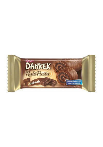 Ülker Dankek Rulo Pasta Çikolatalı 235 G - Yumuşacık Pandispanya Keki 3'li Ekonomik Paket - 3 A Tarı