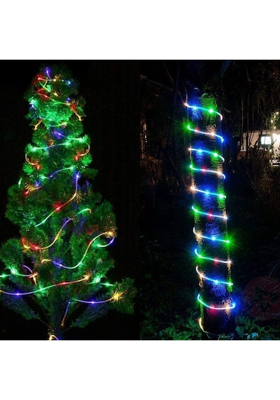Tr Güneş Enerjili Esnek Şerit Hortum Bahçe Aydınlatması 10 Metre Rgb Çok Renkli