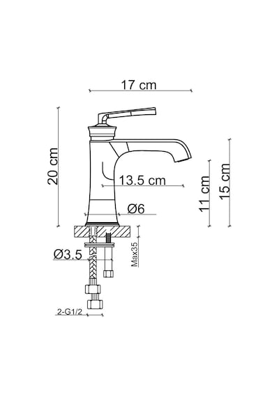 Fk-3016 Mat Antik Lavabo Bataryası Renkli