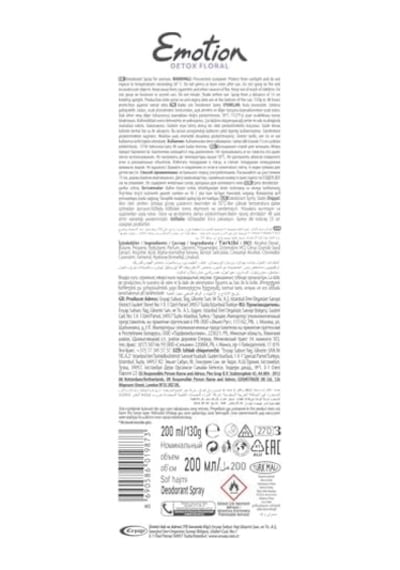 Emotıon Detox Floral Kadın Deodorant, 200 Ml