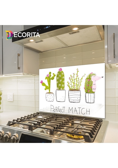 Decorita Cam Ocak Arkası Koruyucu | Perfect Match | 49,5cm x 76cm