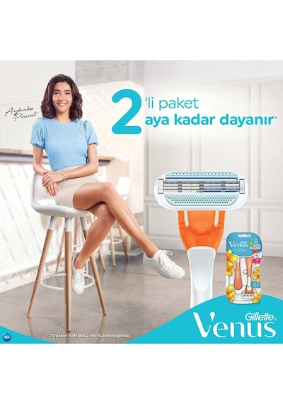 Gillette Venus Riviera Kullan At Kadın Tıraş Bıçağı  2'li