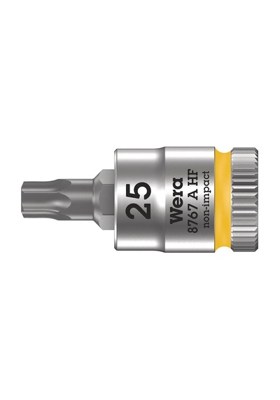 Wera 05003365001 8767 A Hf Torx Zyklop Uç, Tutma Fonksiyonlu 1/4 İnç Tahrikli, Sarı, Tx 25 X 28 Mm
