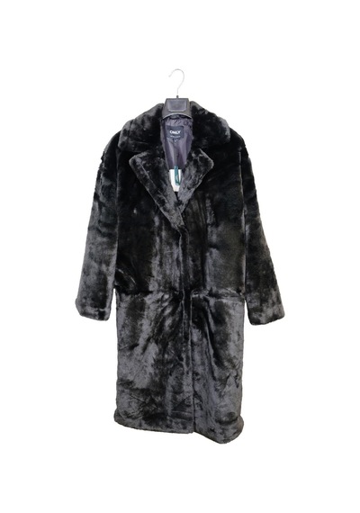 Only 15294033 Onlrıkke Vıda Faux Fur Otw Cs Kadın Kadife Kürklü Kaban Black
