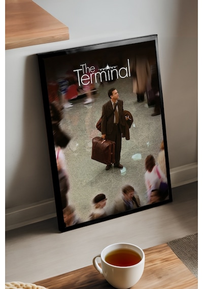The Terminal Siyah Ahşap Çerçeveli Poster, Dekoratif Film Duvar Tablosu