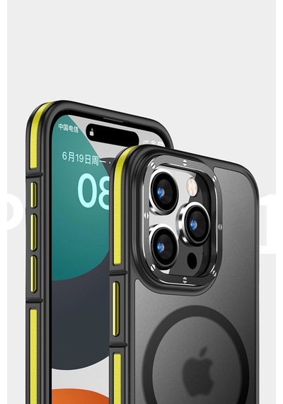 Joko - 628 - İphone 15 Pro Max Rocky Magsafe Kapak - Edntrend - - Siyah Sıyah