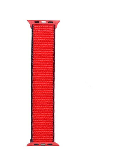Ekılıf - Apple Uyumlu  Watch 44mm - Kordon Hasır Kordon - Krd-03 - 67-tricolor Red - T11064