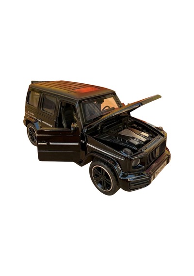 1:32 Metal Çek Bırak Mercedes G65 Siyah Sesli Ve Işıklı Kapıları Açılan Oyuncak Arazi Aracı