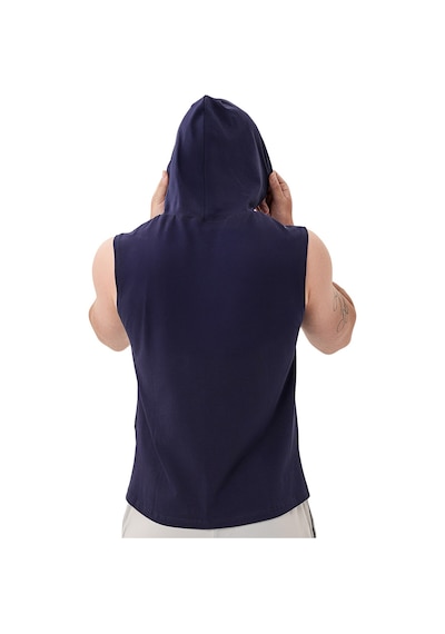 Musclecloth Icon Kapüşonlu Kolsuz T-shirt Lacivert Lacivert